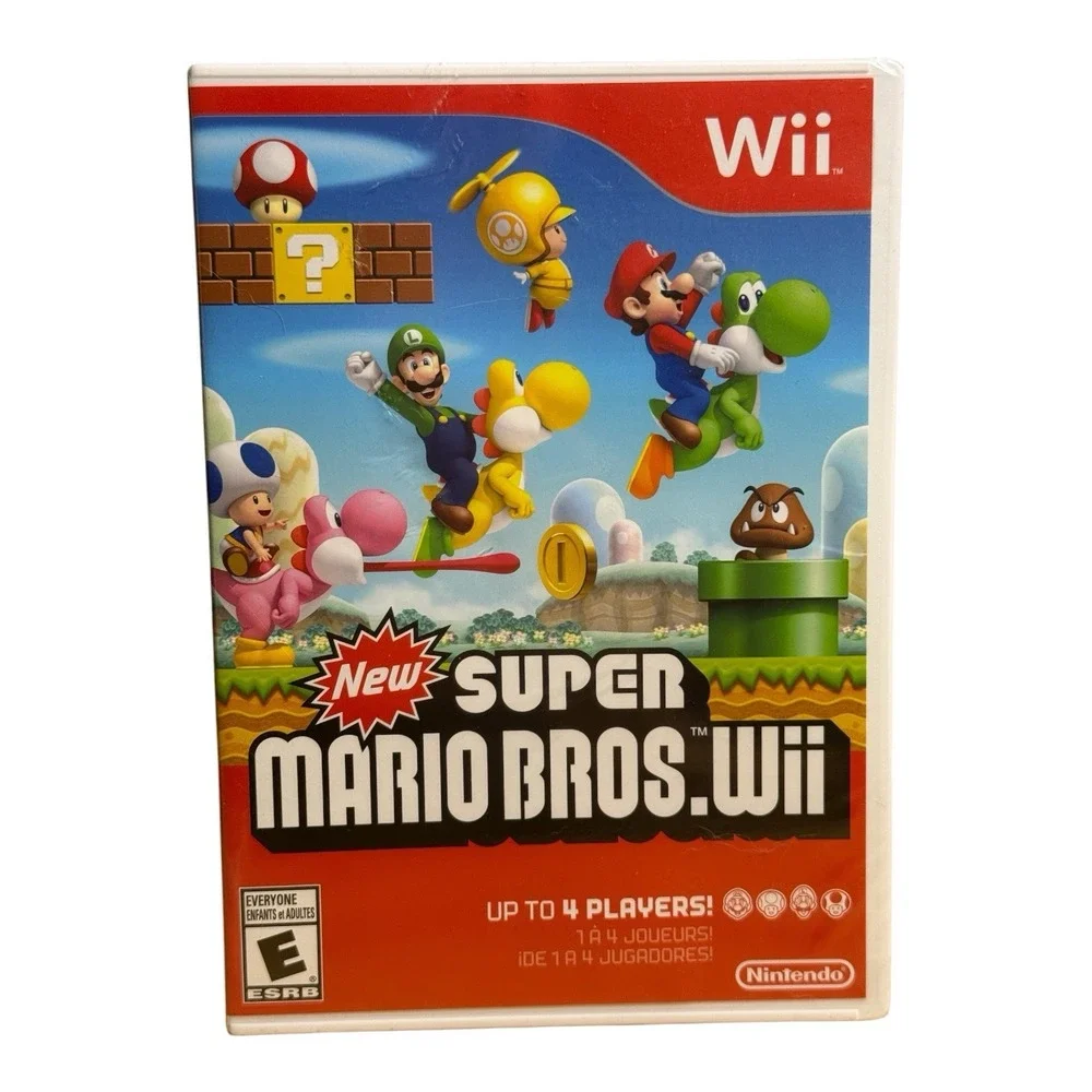 New Super Mario Bros Wii Game - White Case - FACTORY SEALED - BRAND NEW
